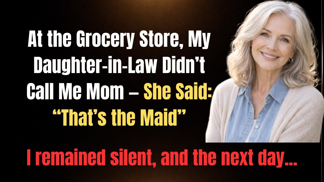 At the Grocery Store, My Daughter-in-Law Didn’t Call Me Mom — She Said: “That’s the Maid”