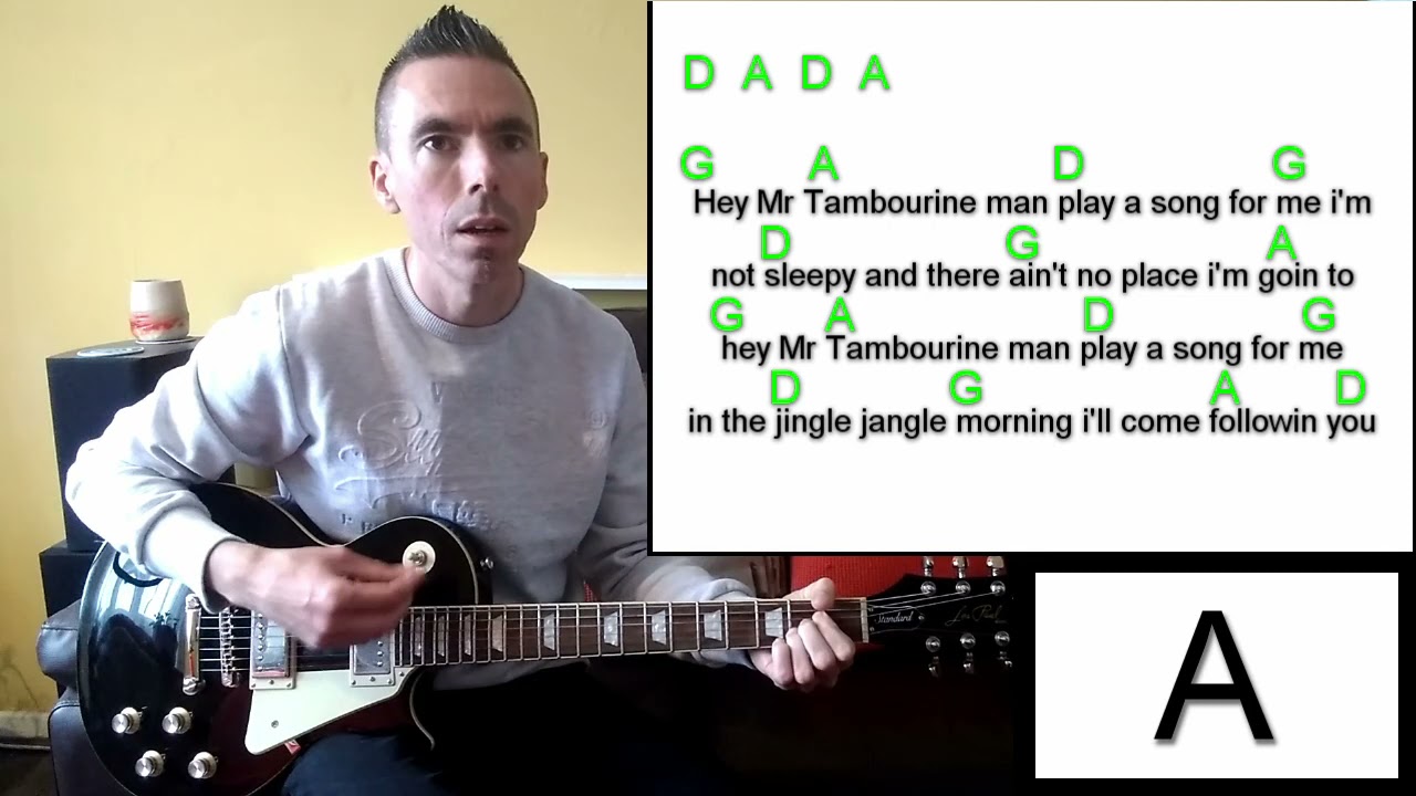 Mr Tambourine Man - The Byrds / Bob Dylan - Guitar Lesson / Cover / Lyrics