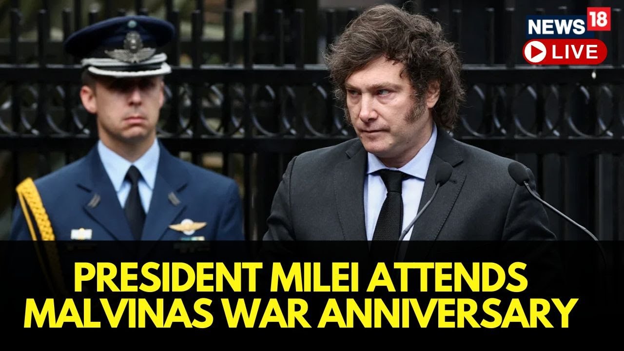 LIVE : Argentina President Javier Milei Attends Ceremony To Mark The Falklands War Anniversary
