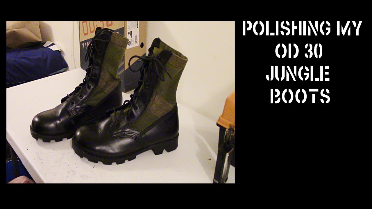 Polishing my jungle boots