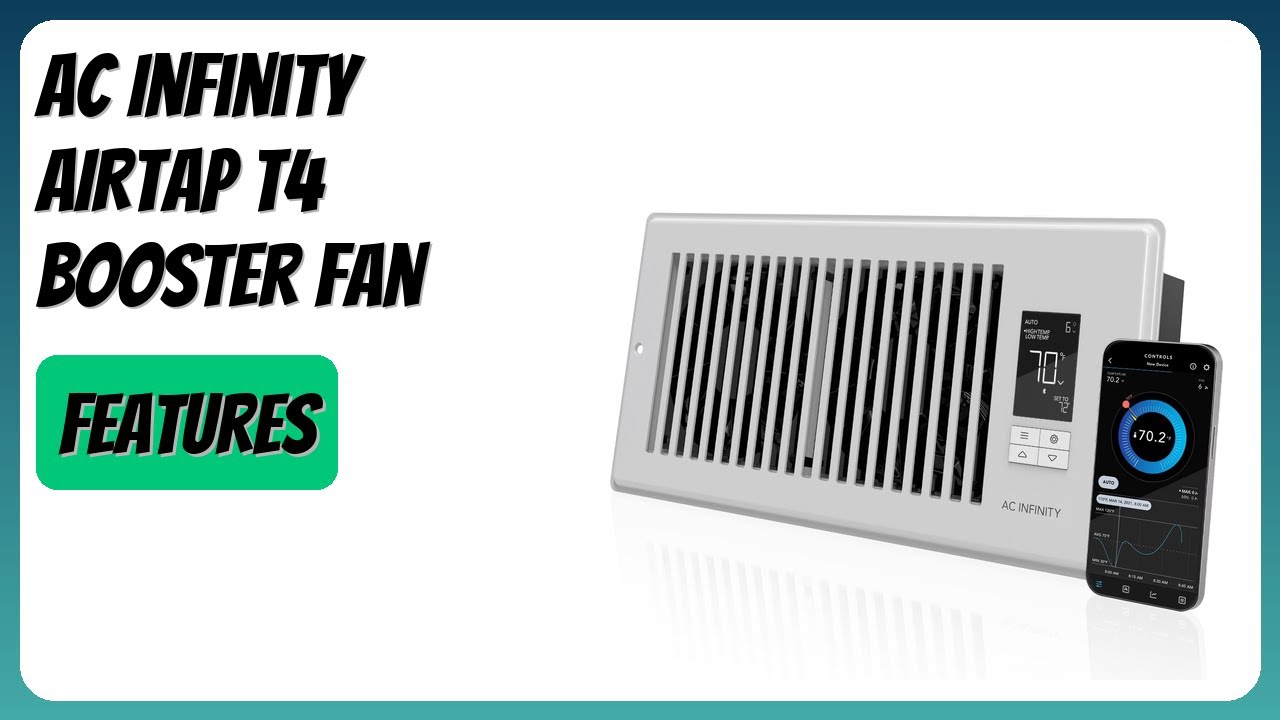 REVIEW (2026): AC Infinity AIRTAP T4 Booster Fan. Features