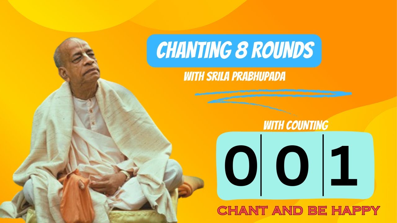 Srila Prabhupada Chanting Japa 8 rounds | Prabhupada Japa video with counting #chanting #prabhupada