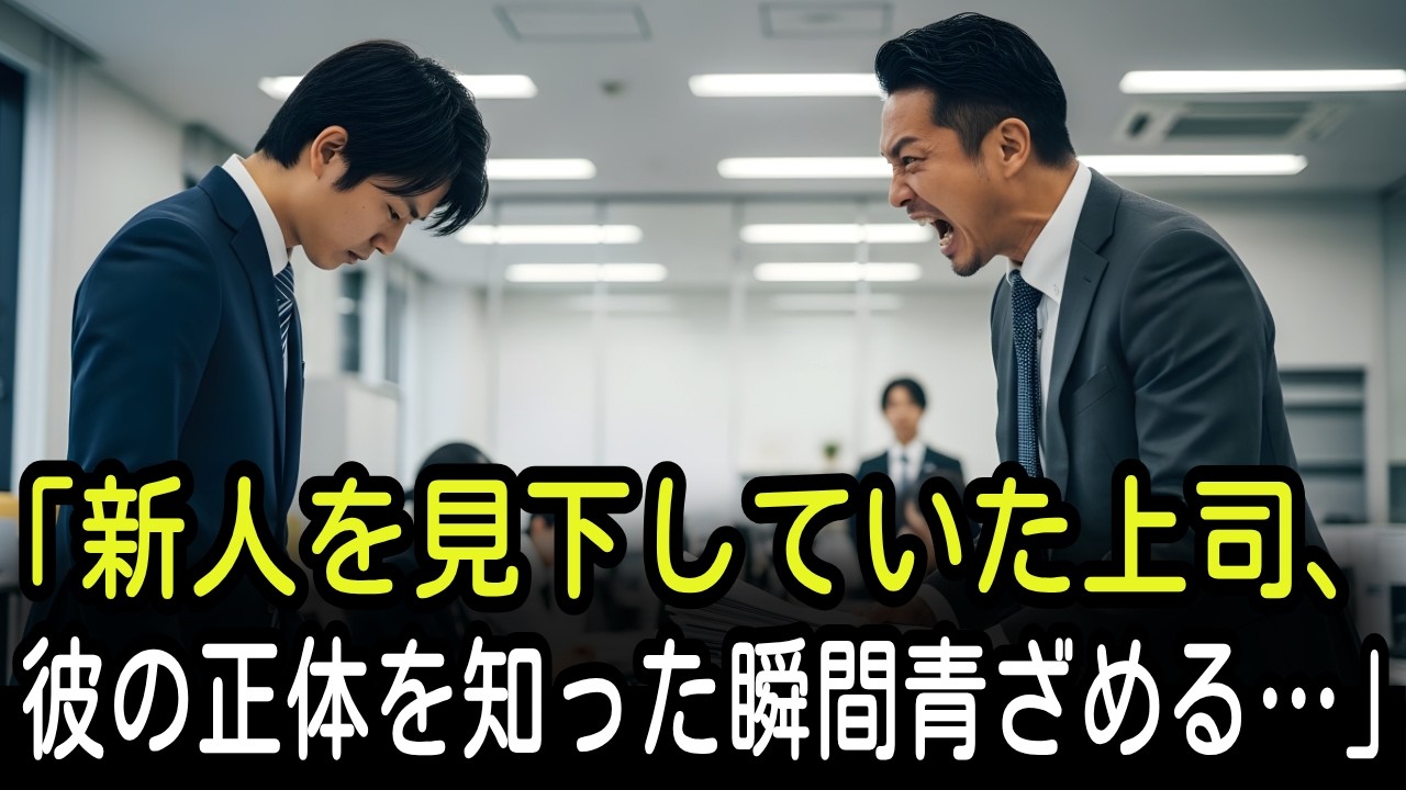 「新人を見下していた上司、彼の正体を知った瞬間青ざめる…」
