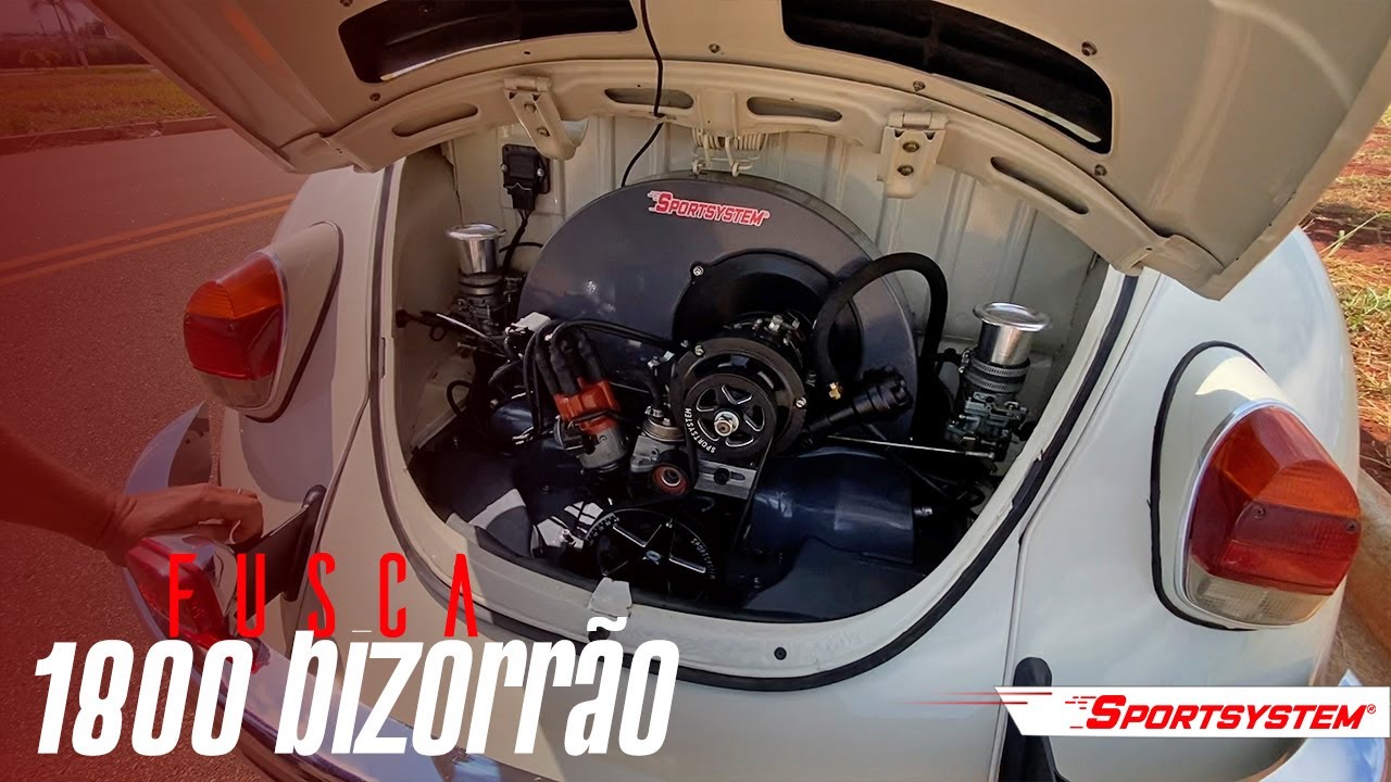 MOTOR DO FUSCA BIZORRÃO ERA ORIGINALMENTE 1600 E PASSOU PARA 1800 COM DUPLA CARBURAÇÃO