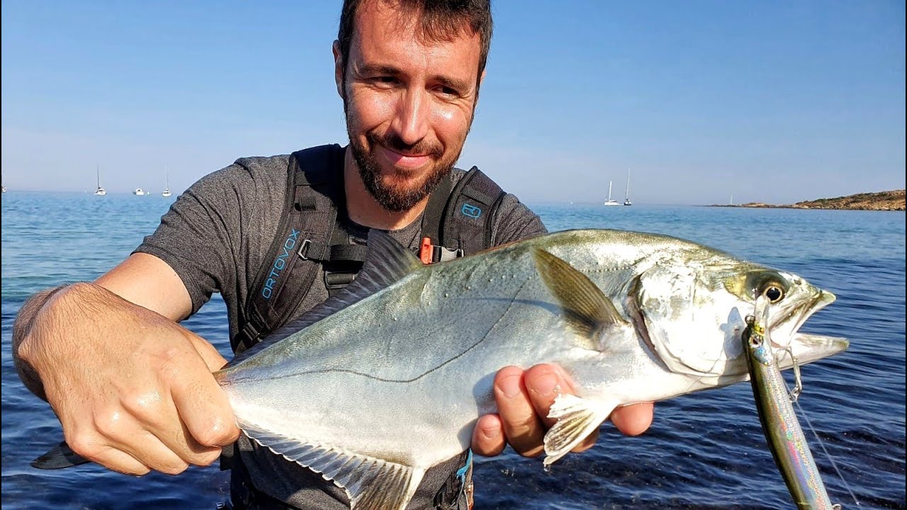Shore Spinning, Leerfish from the Beach in Corsica