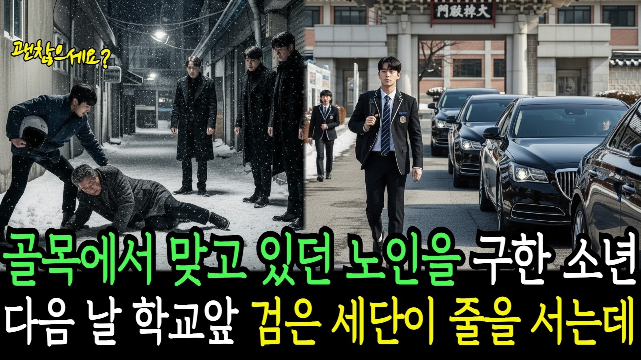 골목에서 맞고 있던 할아버지를 구한 배달 소년, 다음 날 학교 앞에 검은 세단이 줄을 섰습니다.  | 노후사연 | 오디오북 | 반전사연 | 감동사연