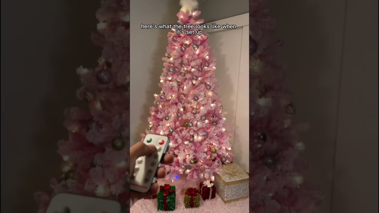 unboxing a delivery from King of Christmas🎄I got a PINK tree💕 #shorts #kingofchristmas #christmas