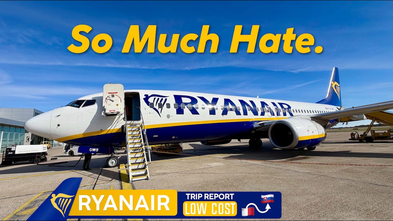 Everyone Hates RYANAIR...why? ✦ 737 Economy Class ✦ Malta to Bratislava (+ Regiojet Train to Prague)