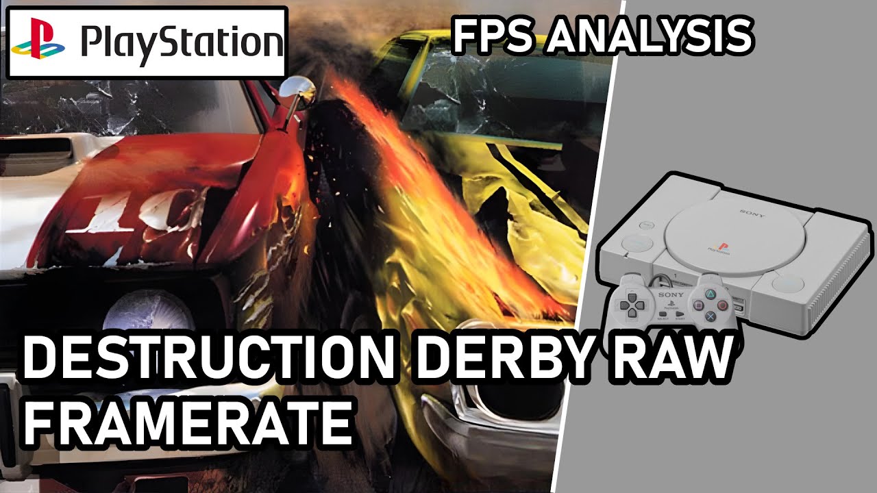 Destruction Derby Raw  |  Playstation  |  Frame Rate Test