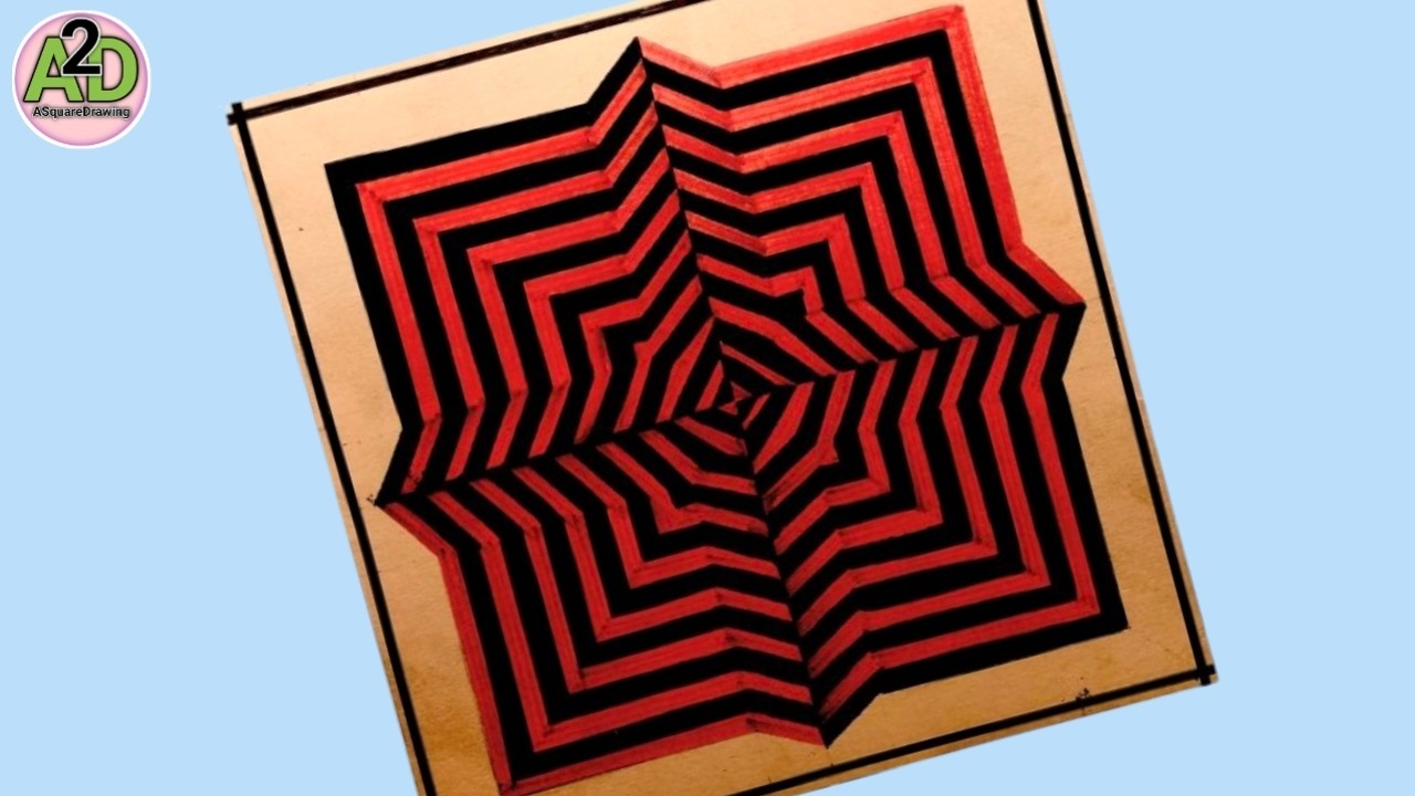 3d Illusion Drawing | Illusion 3d Drawing | Easy way to draw illusion drawing
