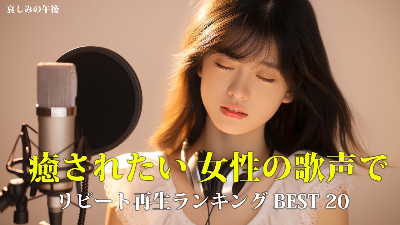 【2025年8月】 リピート再生ランキング BEST 20｜女性の歌声で癒されたい｜癒し リラックス 作業用 BGM ｜日本語🎵