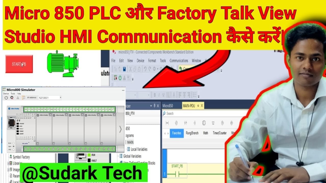 Micro 850 PLC and Factory Talk View Studio HMI Communications | PLC and HMI Communications | Sudark