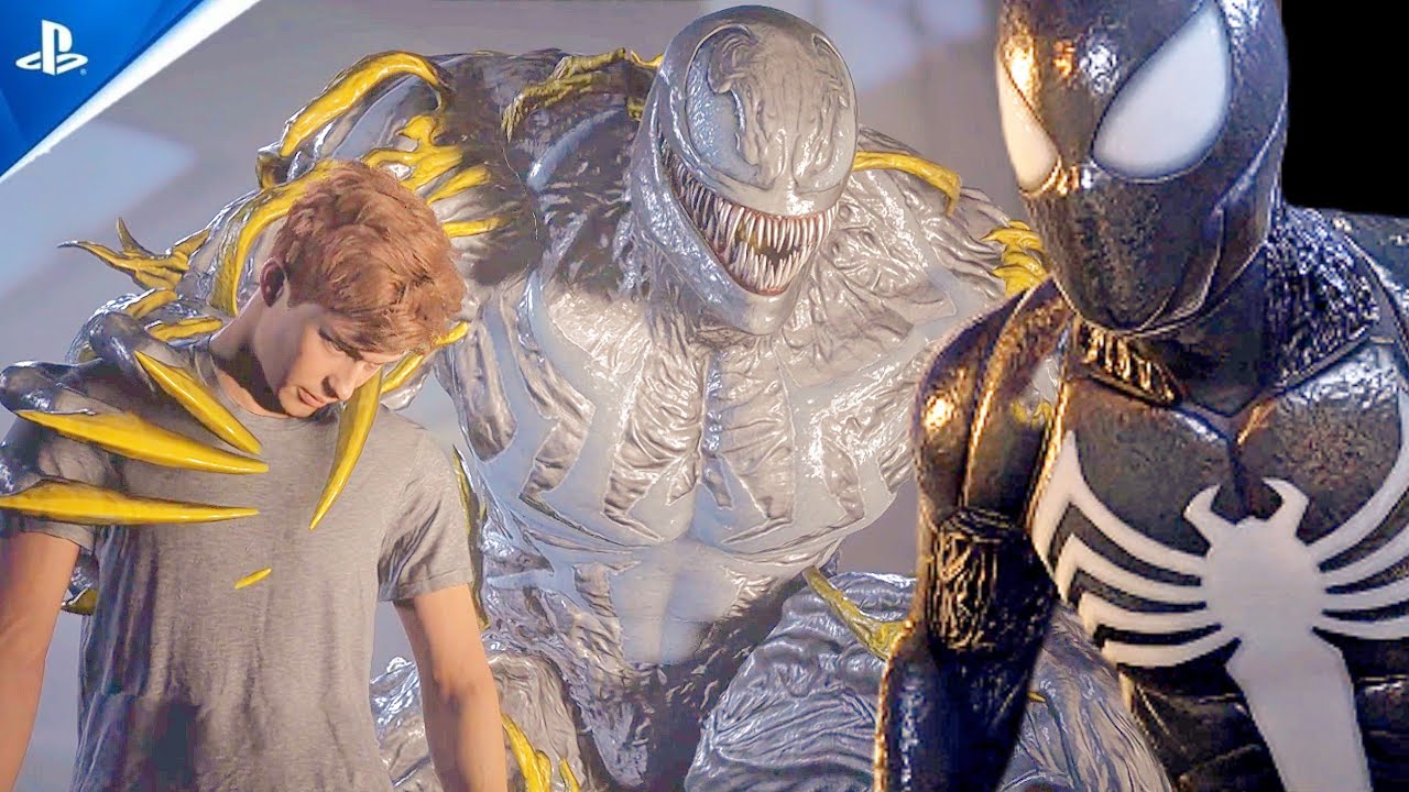 New Peter's Black Suit Vs Harry's Anti-Venom Gold & White Symbiote In Marvel's Spider-Man 2