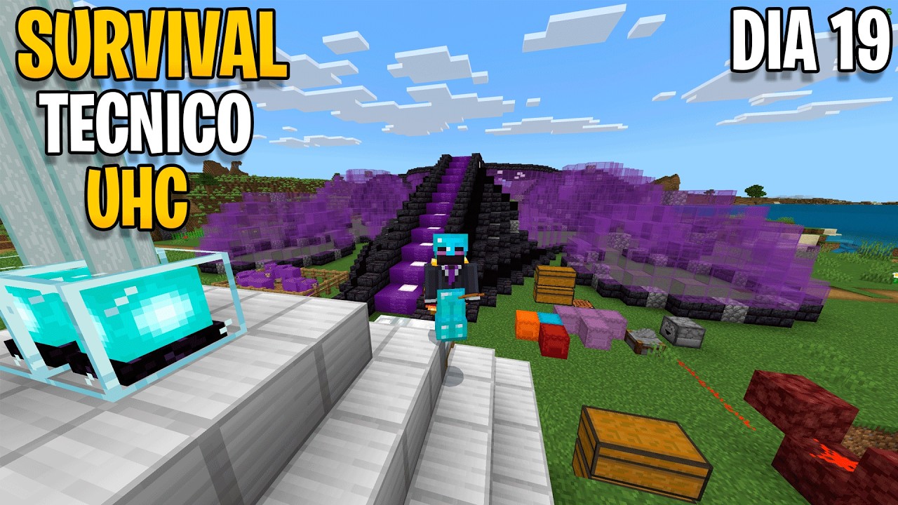 Survival Técnico UHC Minecraft Bedrock Dia 21 hoy terminamos la base