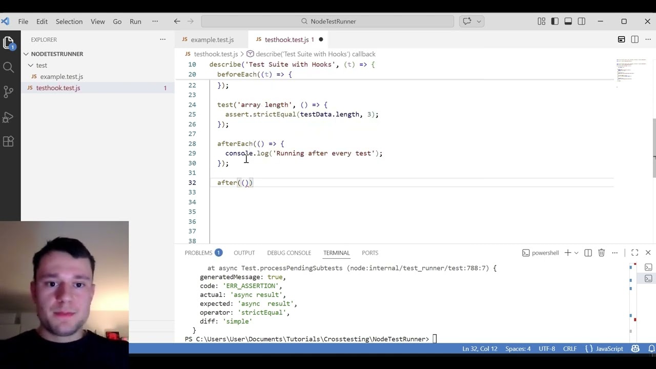 Money with Webdevelopement, Node.js Testhooks