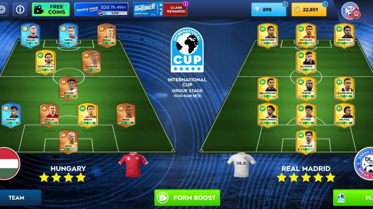 DLS26 REAL MADRID VS HUNGARY VS ARGENTINA