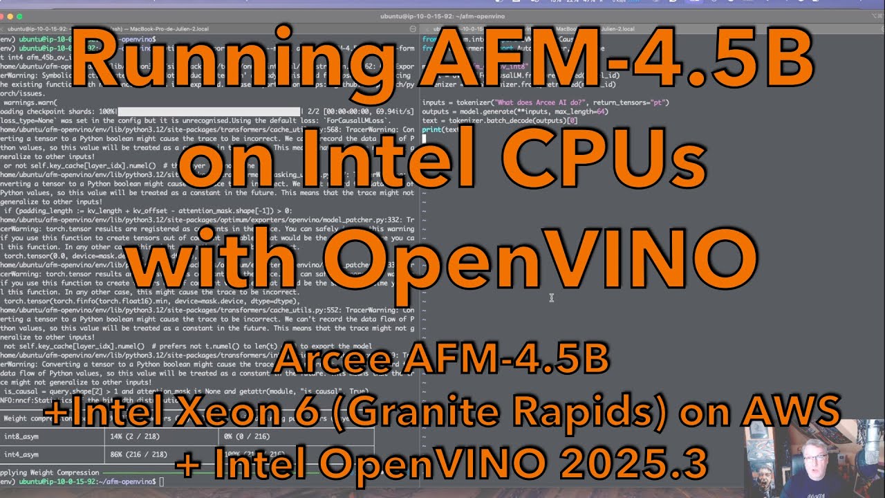 Running AFM-4.5B on Intel CPUs with OpenVINO