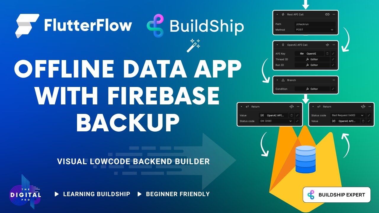 #BuildShip + #FlutterFlow - Offline Data App with Firebase Backup!