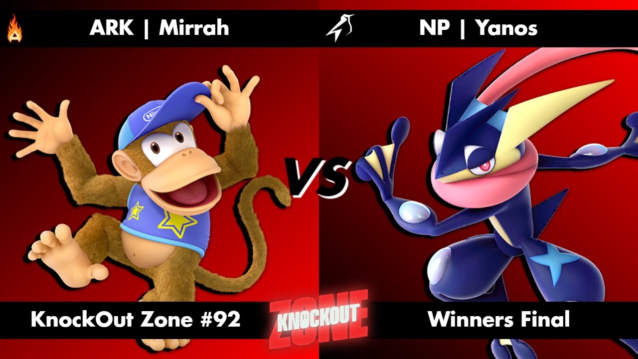 KnockOut Zone #92 - SSBU Winners Final - Mirrah (Diddy Kong) vs Yanos (Greninja)