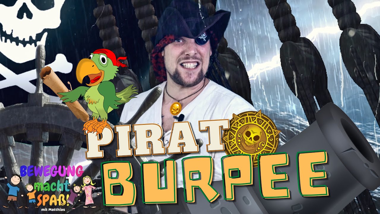 PIRATEN TRAINING 😃 Pirat Burpee auf geheimer Mission! 👑 Teil 3 - Bewegungsreise für Kinder