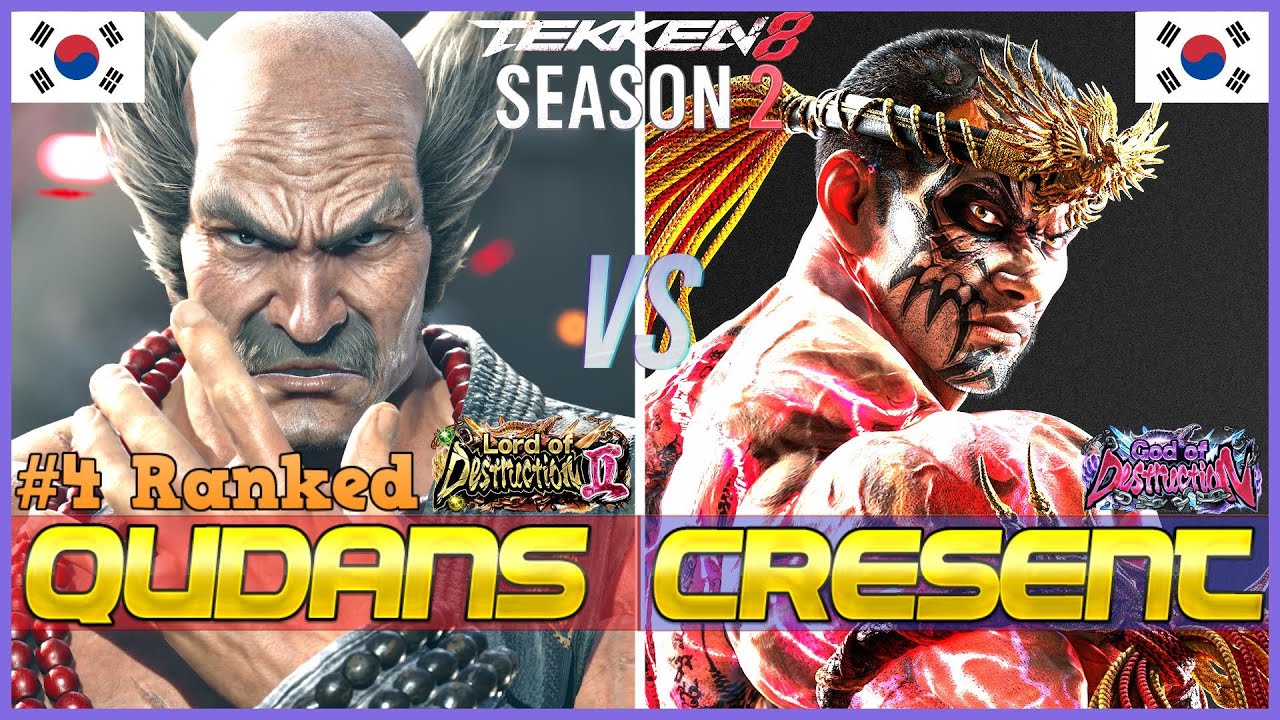 T8 ▰ QUDANS (#4 Ranked Heihachi) Vs CRESCENT (Fahkumram) ▰ Tekken 8 High Level Gameplay
