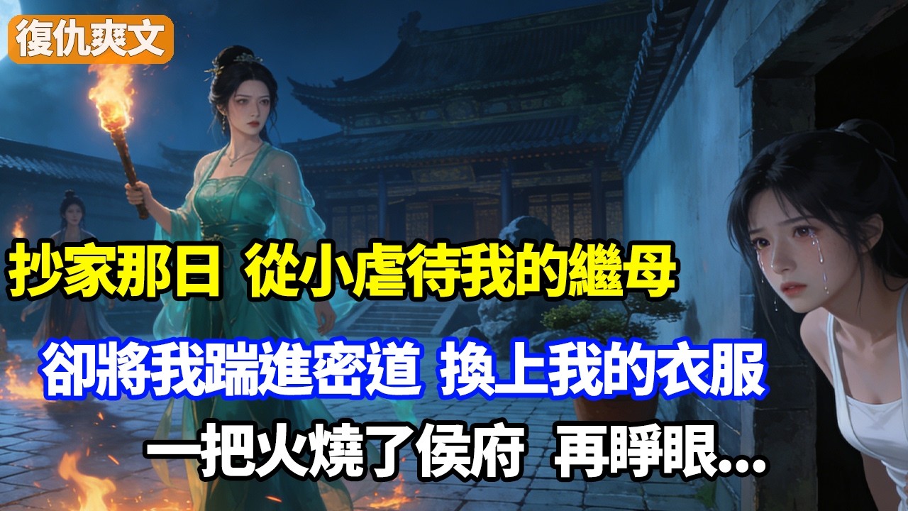 抄家那日，從小虐待我的繼母卻將我踹進密道，換上我的衣服火燒侯府，重生她責打我那日，我顫聲：阿孃