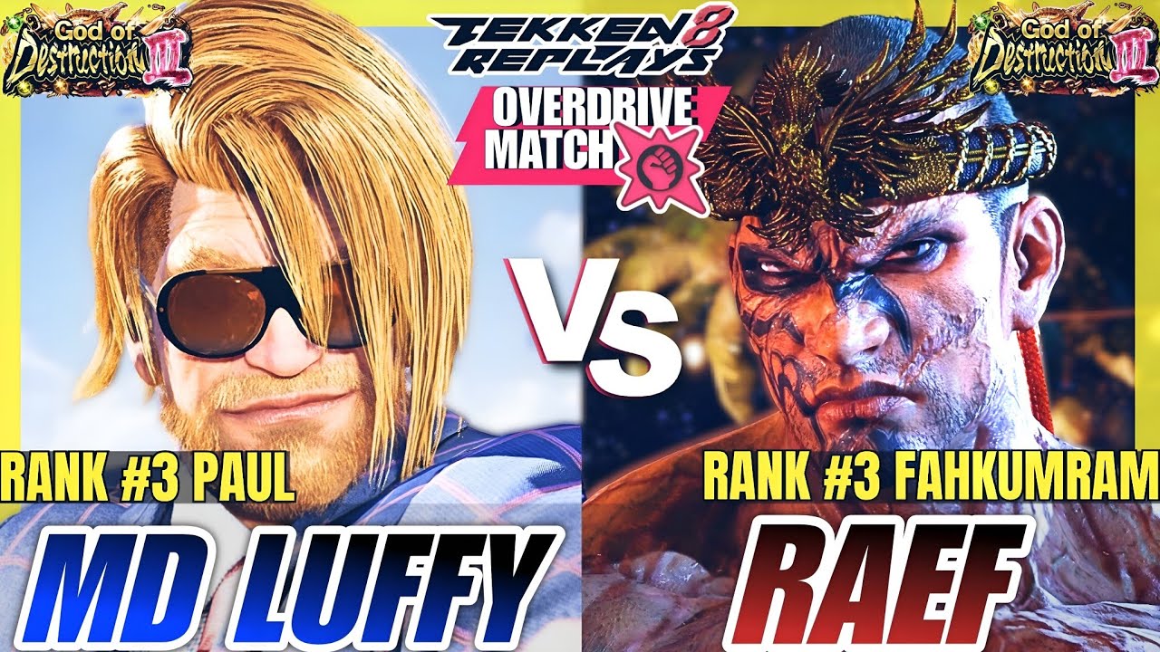 Tekken 8 - MD Luffy19 (Paul) vs Raef (Fahkumram) - High Level Ranked Match Replay