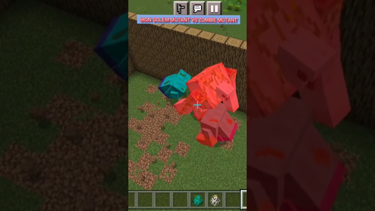 Mutant Iron Golem vs Zombie Mutant #minecraft #slowcraft #memes