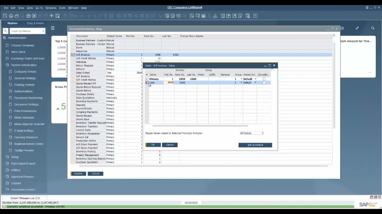 Tip of the Week: Define New Document Numbering Series