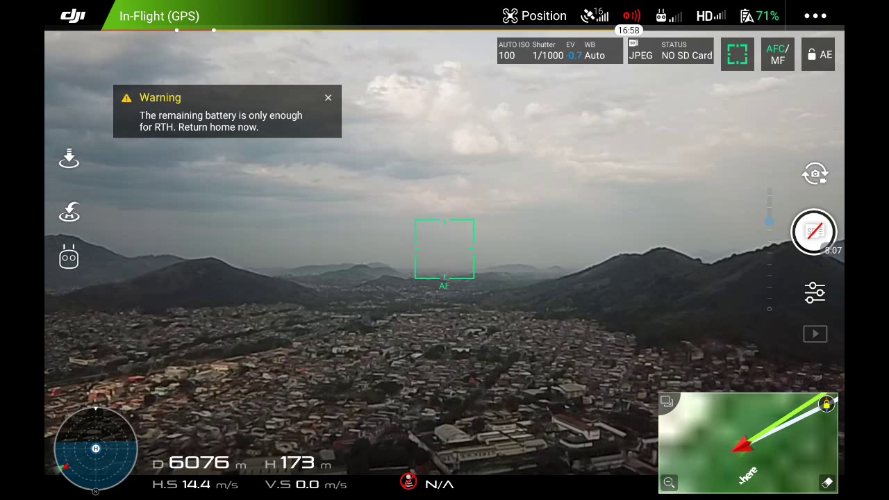 1° teste mavic com 2 baterias externa de 2200 mah