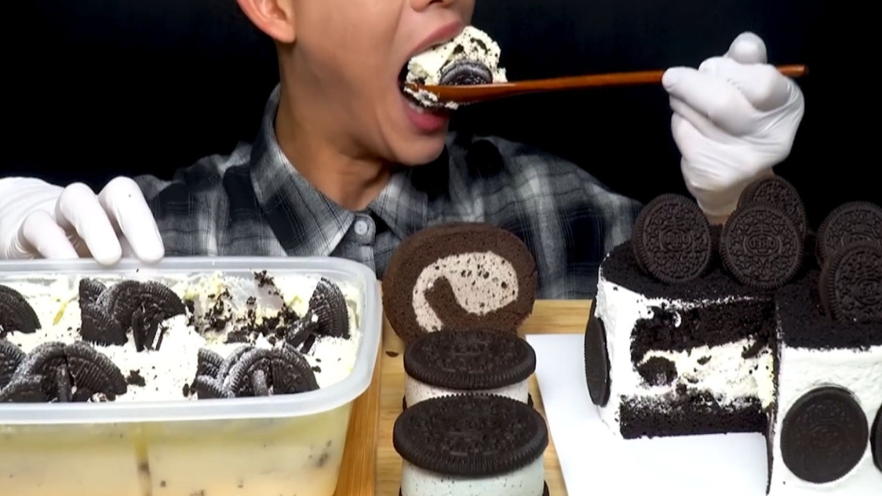 ASMR MUKBANG THE BEST Oreo Cake EVER, ENJOY!
