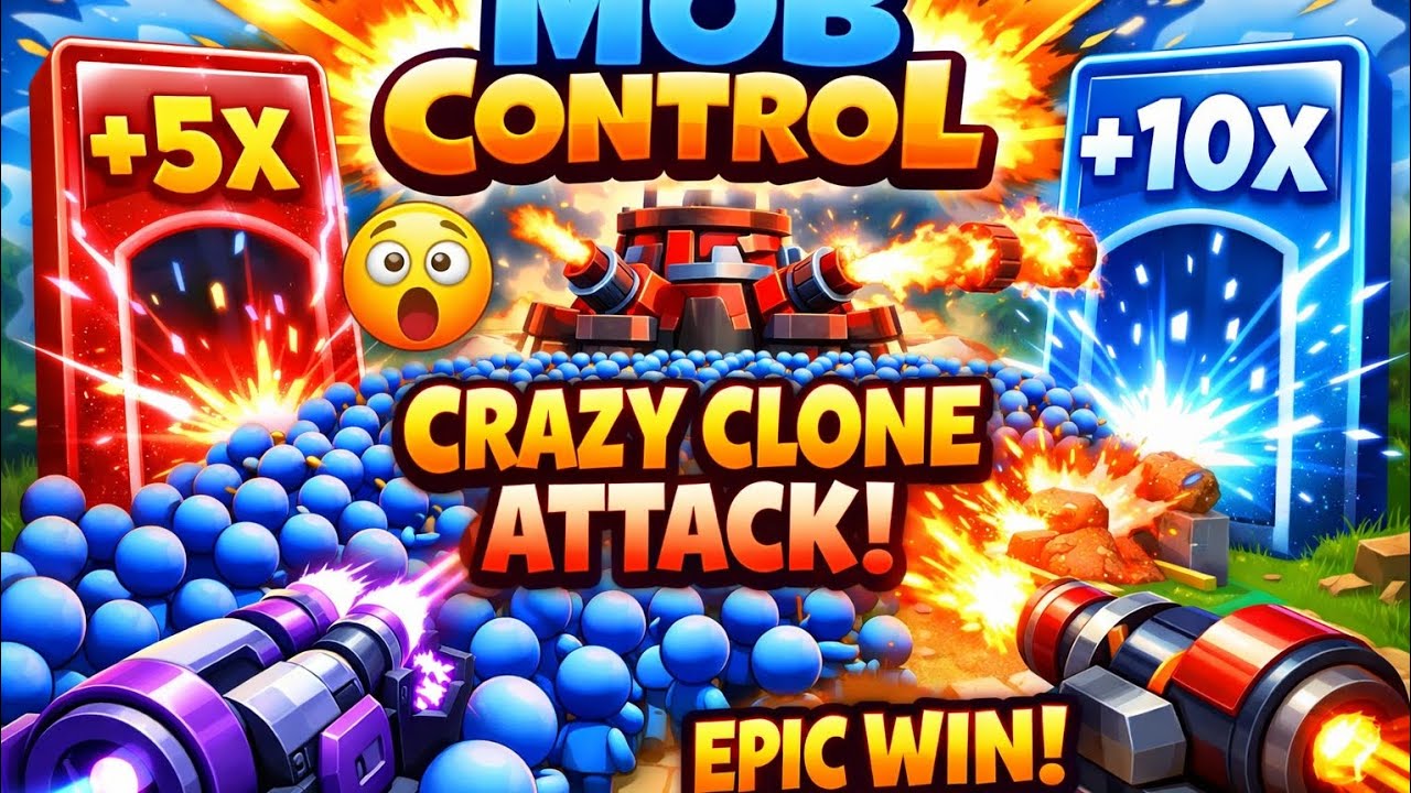 Mob Control Crazy Clone Attack! 😱 Massive Army Rush Gameplay | Epic Win 🔥