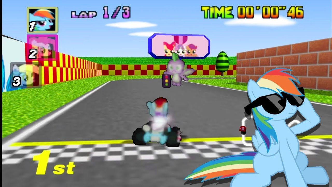 Rainbow Dash is FAST! 🌈 - Pony Kart 64 - Flower Cup 150cc Gameplay