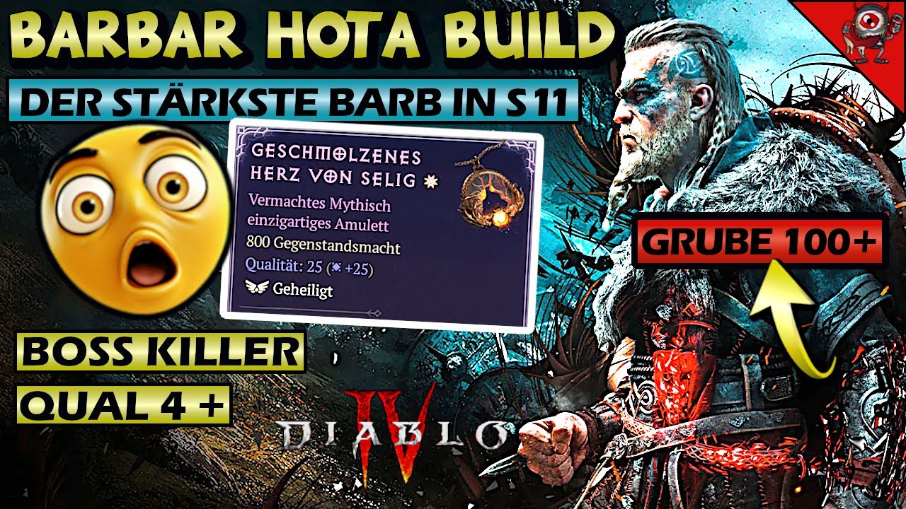 Der STÄRKSTE Barbar in Season 11 - HOTA Build Guide für das ENDGAME - Diablo 4