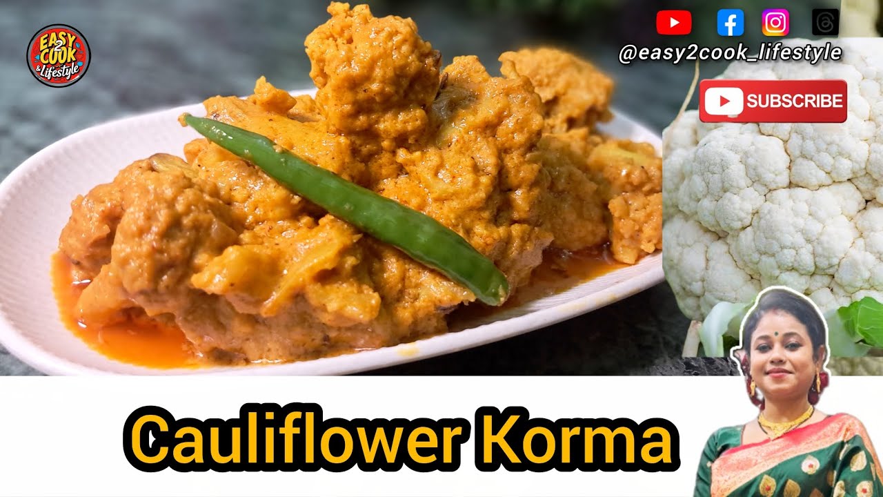 Cauliflower Korma | Rich & Creamy Veg Recipe | Perfect Veg Curry | #foryou #easyrecipe #viralvideo