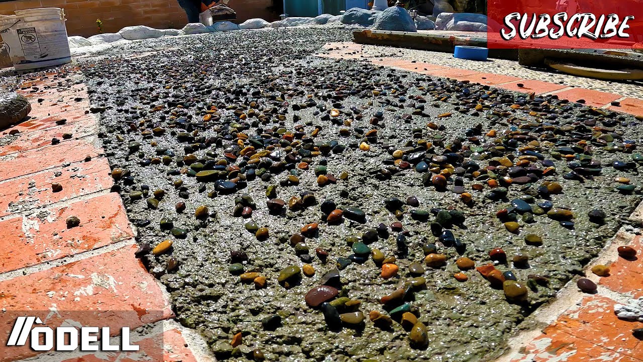 DIY How to Get Exposed Aggregate Concrete Finish