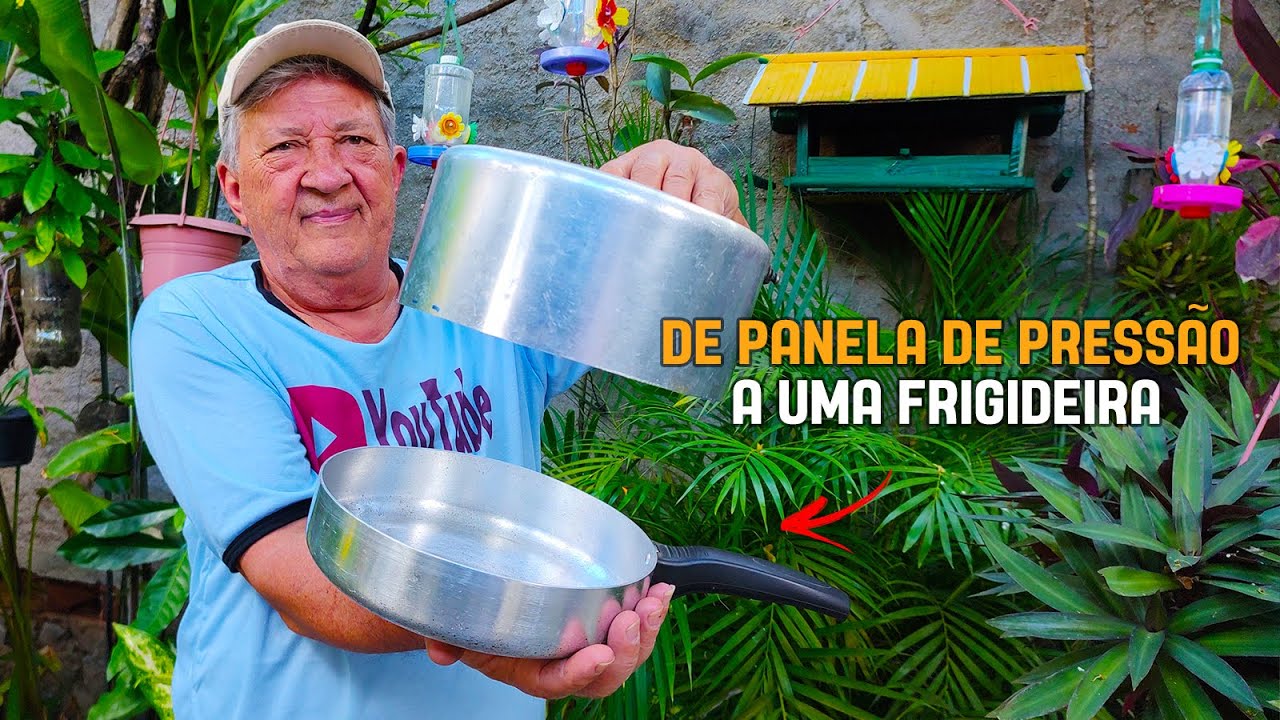 COMO TRANSFORMAR PANELA DE PRESSÃO VELHA EM FRIGIDEIRA