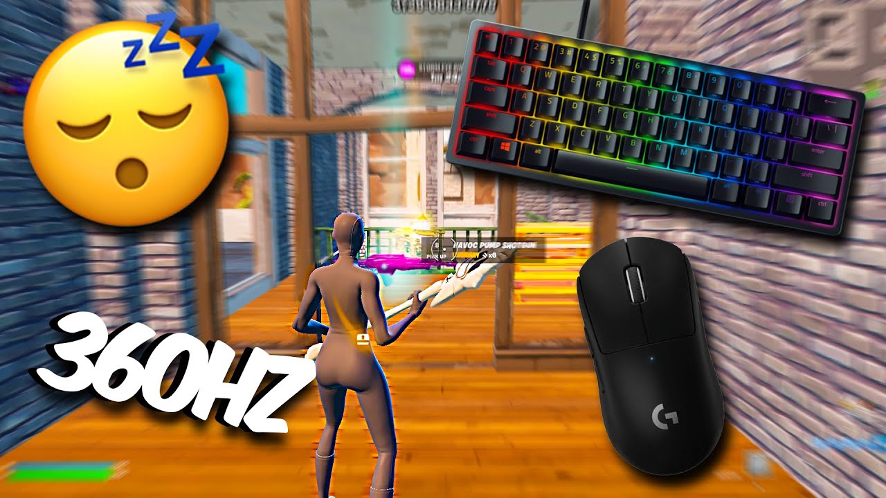Razer Huntsman Mini ASMR 😴 Tilted Zone Wars Gameplay 🏆 Satisfying Keyboard Fortnite 240 FPS 4K