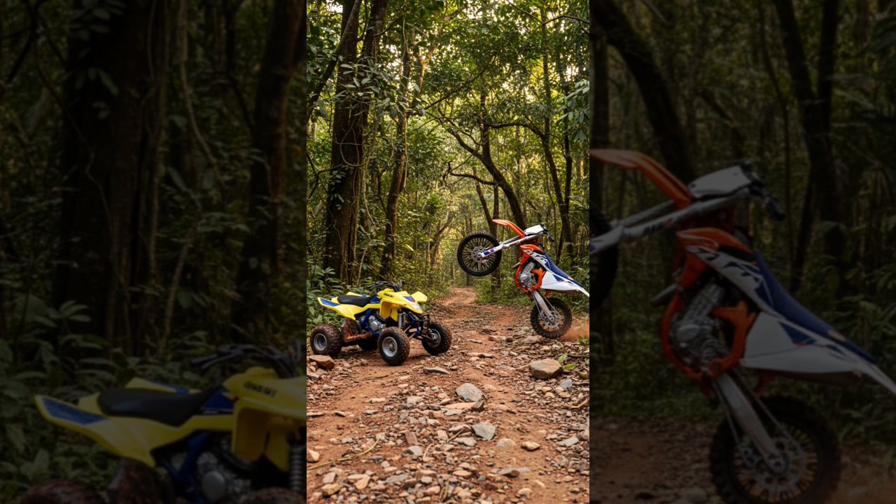 Suzuki Quad Racer vs KTM 450 SX-F | Epic Mini Off-Road Adventure 