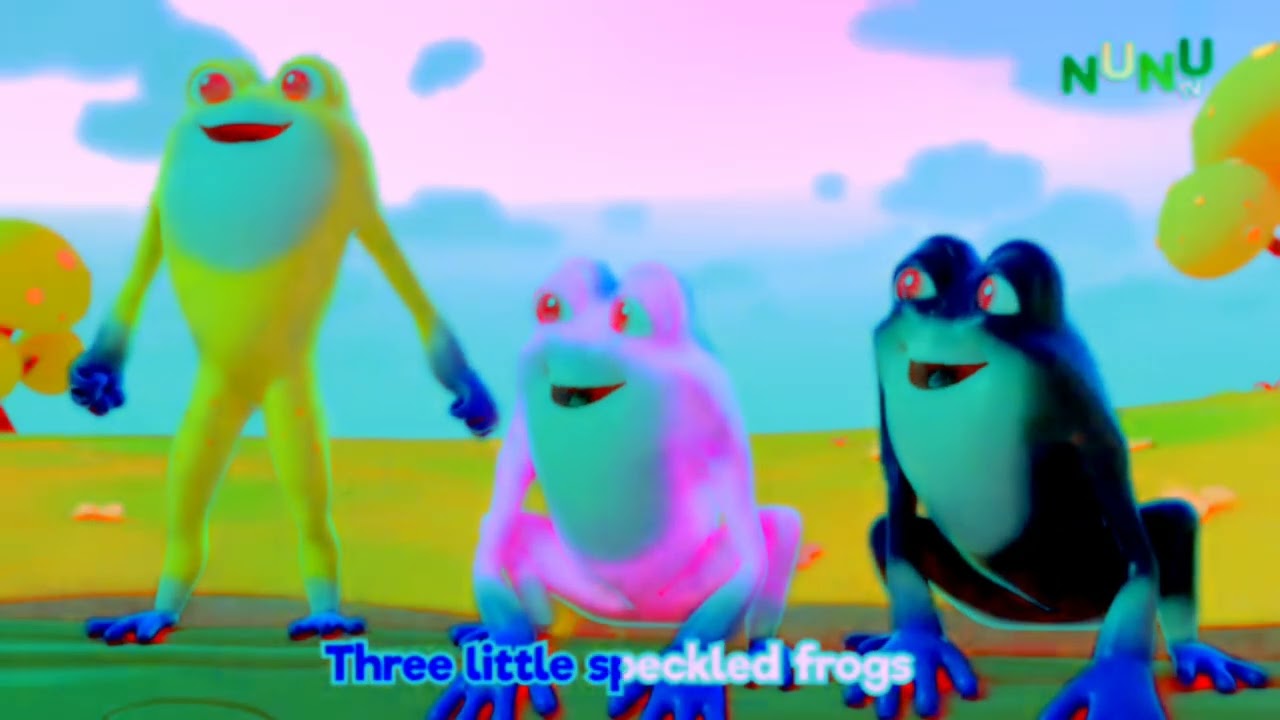 Nunu tv!three little frog eating delicious bugs