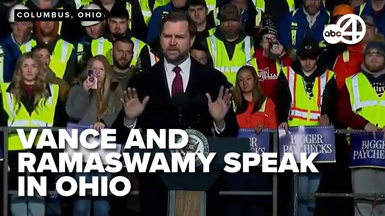 Vance and Ramaswamy give speech in Toledo Thursday morning
