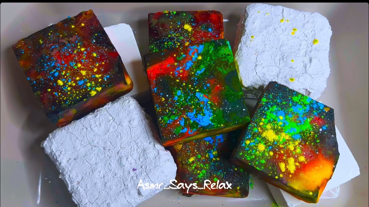 ASMR: Vibrant Dyed Gym Chalk And Glitter Bombs