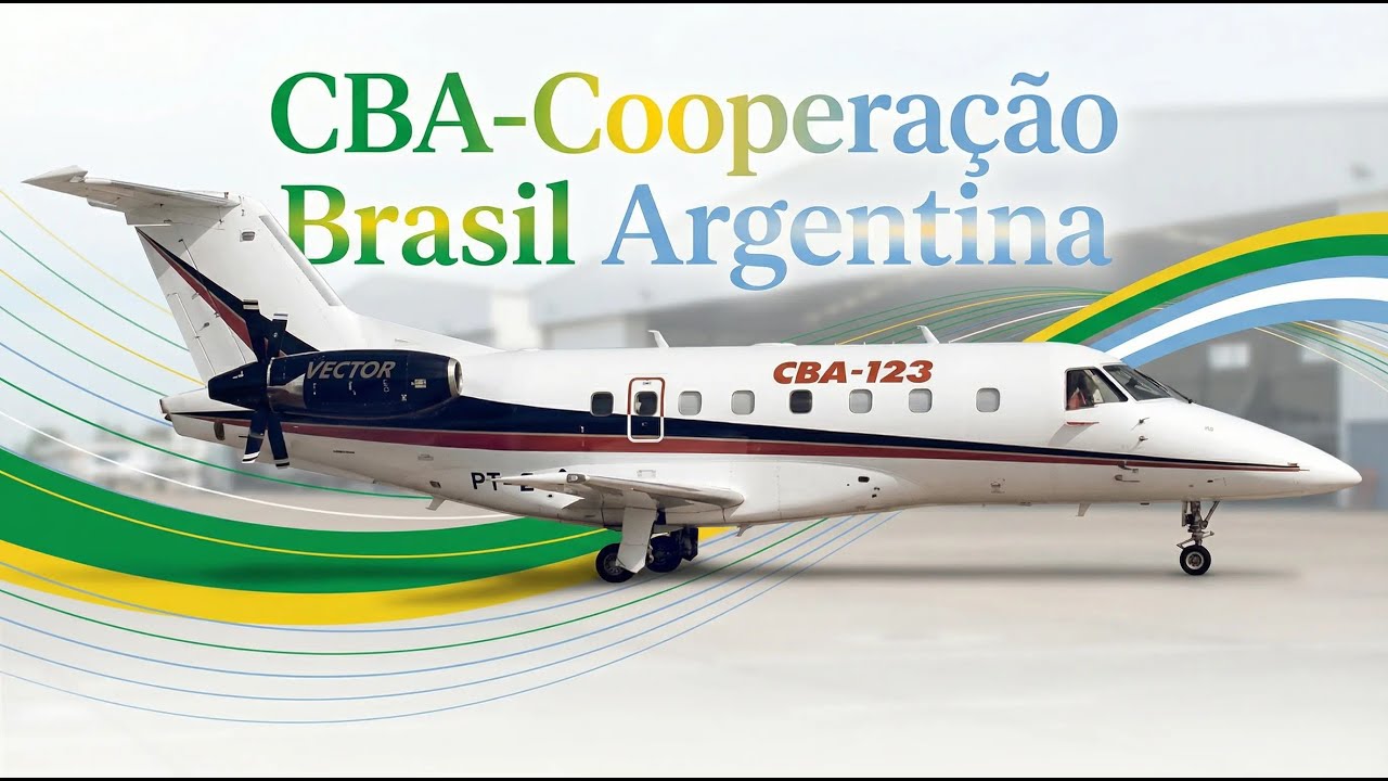 #04 - EMBRAER - CBA 123 VECTOR: Brasil e Argentina #embraer #brazil #inovaçãobrasileira