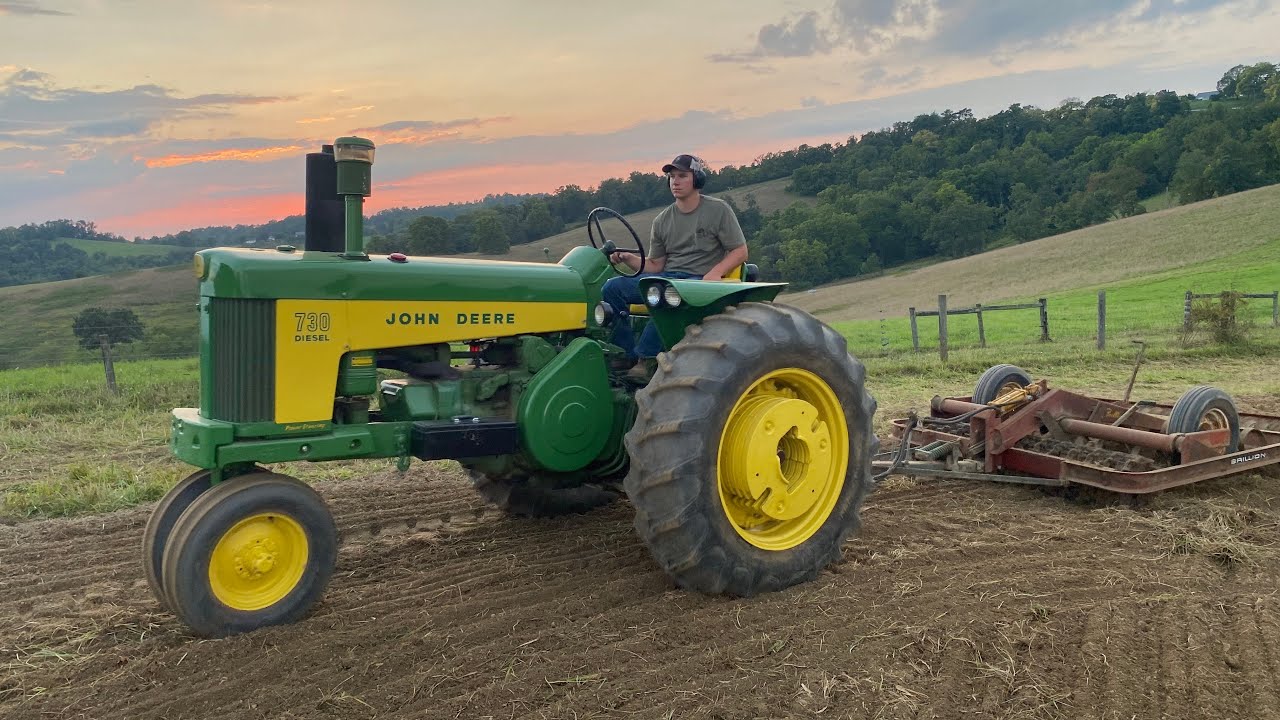 Culti-Mulching with the John Deere 730 Diesel & Brillion “Pulvi-Mulcher”