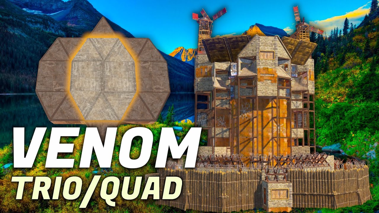 The VENOM - Strong Trio/Quad 2x1 Base - Bunkers & Opencore - RUST 2025 Design