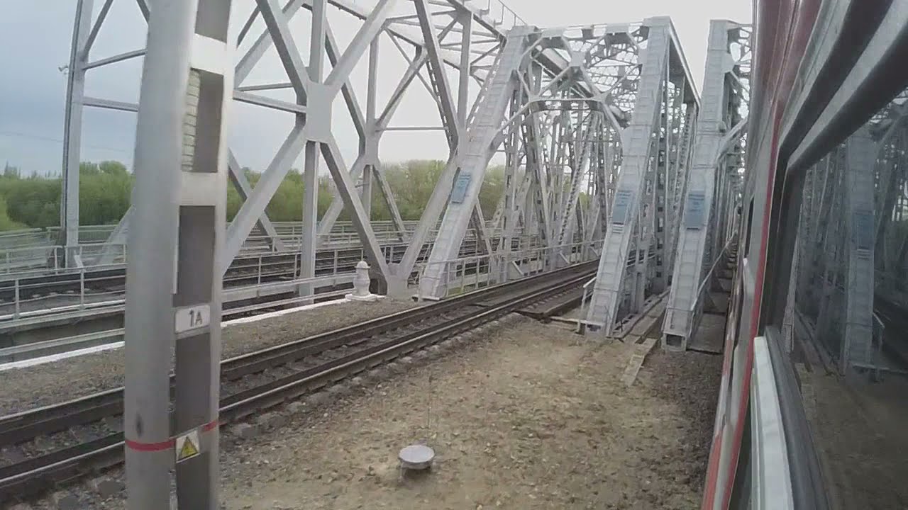Участок Елец-Ефремов из окна поезда.
