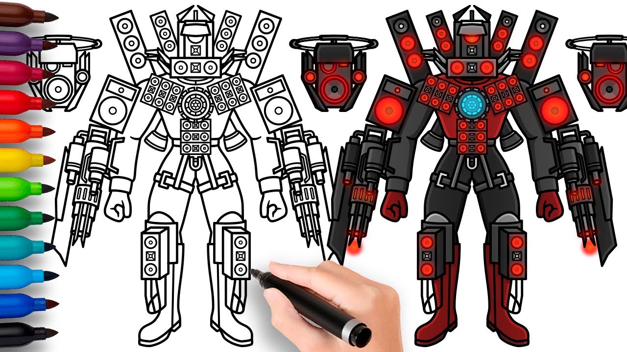 HOW TO DRAW NEW UPGRADED TITAN SPEAKERMAN 3.0 | Skibidi Toilet Fanmade - Easy Step by Step Drawing