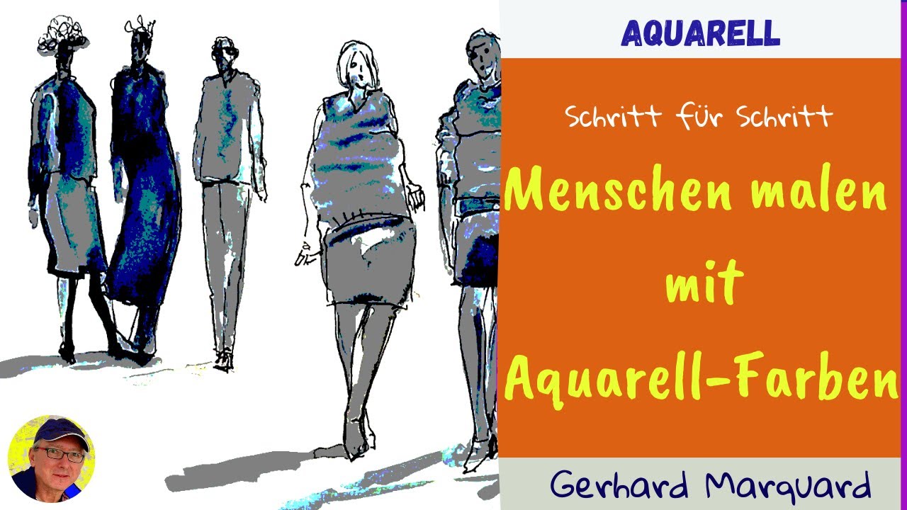 Menschen skizzieren lernen mit Aquarellfarben