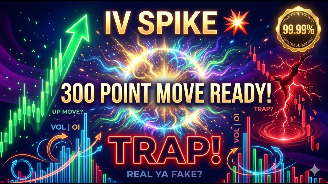 300 Point Move Ready 😱 Smart Money Position Clear! Huge IV & OI Build-Up Ka Signal!