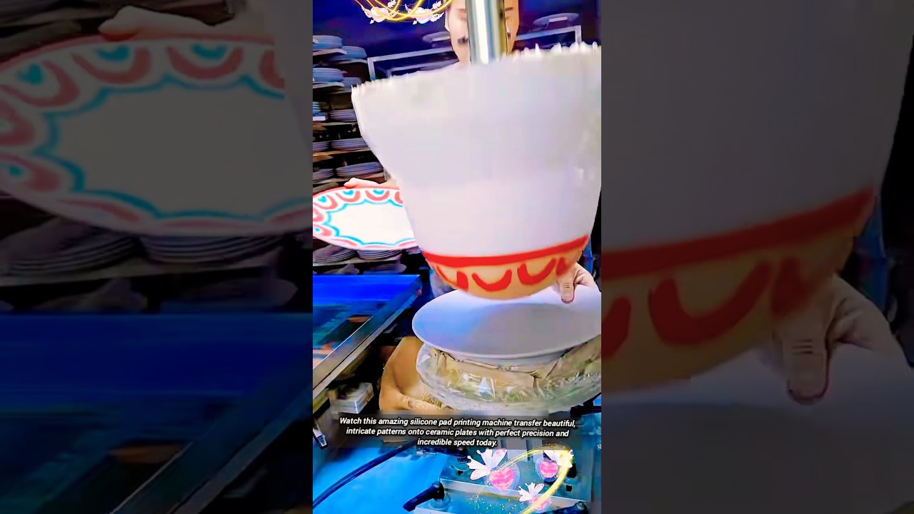 How High Precision Machinery Prints Patterns On Curved Pottery